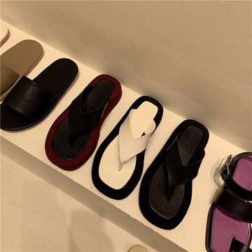 厚底夾腳趾人字拖2022年春夏新款網紅ins夏款潮外穿拖鞋涼拖女鞋