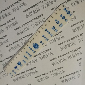 警務處文具膠直尺警銜官階徽章尺子膠尺紀念品白底塑料不透明