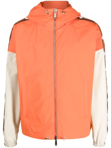 Dsquared2 - contrast-panel lightweight jacket - men - Cotton/Polyester/Elastane/Cotton - 46 - Orange