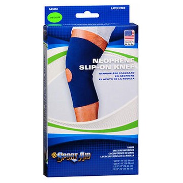 Sportaid Knee Sleeve Open Patella Blue Neoprene Medium 1415 inches 1 each by Sport Aid