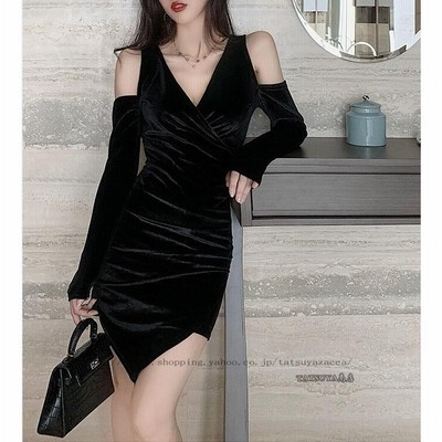 ベルベットワンピース ハイネック タイトワンピース レディースミニ丈 Www Iyf Org Br