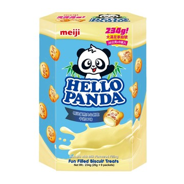 [家速配]明治貓熊夾心餅乾-牛奶口味 234g