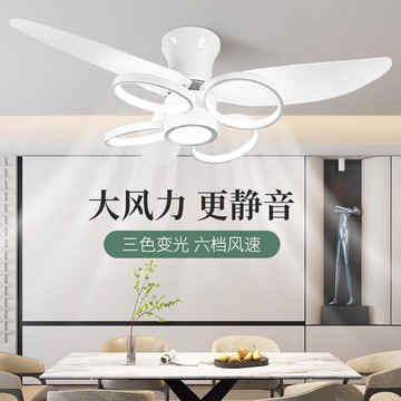新品上市 北歐客廳風扇燈吸頂吊扇燈臥室房間帶餐廳電扇吊燈可調光照明一體 幸福驛站
