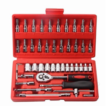 【德國進口46件套】熱銷小飛套筒工具組 汽車維修 家用多功能快速棘輪扳手 棘輪板手 迷你棘輪扳手 汽車工具 板手