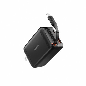 【Riivan】65W GaN氮化鎵電源供應器(伸縮線)