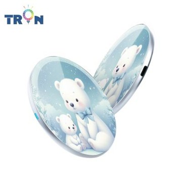 24H快速出貨 TRON 15W無線充電盤 溫馨小白熊 快速充電板 充電器