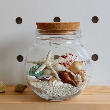 工業品✨ 海邊工業品 成品貝殼許愿瓶沙灘海螺漂流瓶治愈系海洋瓶玻璃瓶材料包裝飾擺件