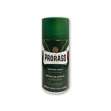 生活良品 義大利PRORASO-男士修容綿密芳香刮鬍泡-清涼舒爽(綠)300ml/罐(男士清潔鬢角美型滑順剃鬚膏)