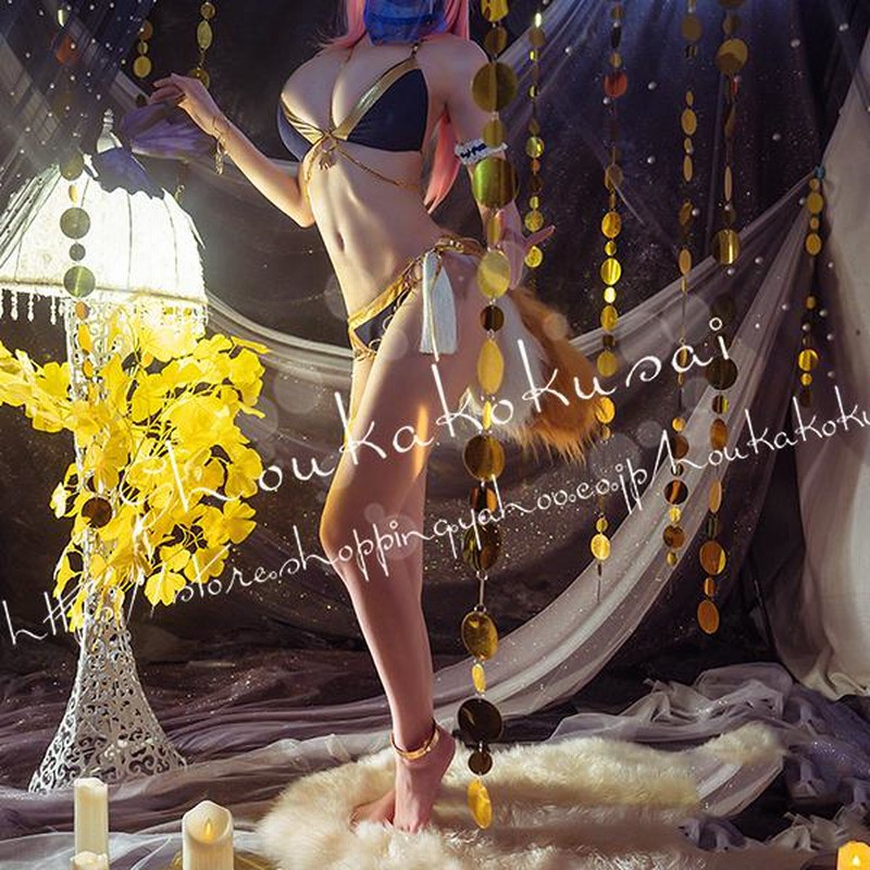 Fate/Grand Order 風 FGO 舞姫 水着 玉藻の前 コスプレ衣装 ウィッグ 