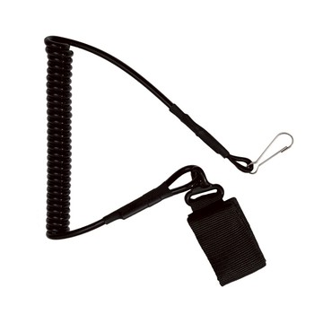 捷華 戰術彈簧扣繩-軍綠 快速連接裝備、輕巧便攜、魔鬼氈黏貼設計 適用於登山、露營等戶外活動  1入  約長45cm(未延展)