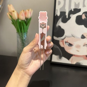 🍀🍎桃園出貨🍀🍎【新款】泡芙卷小熊拼豆筆50粗針雙針拼豆筆拼豆工具手工創意粘貼