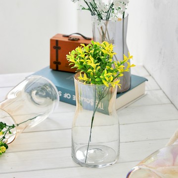 好物良品 INS風雙色漸變手工玻璃花瓶 (5款任選) 花藝花器 插花裝飾品 桌面餐桌擺飾