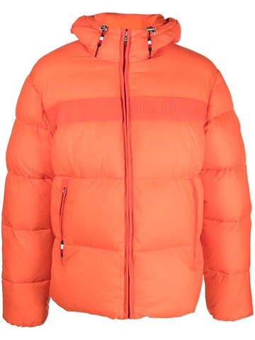 Tommy Hilfiger - zip-up padded jacket - men - Polyester/Polyamide - XL - Orange