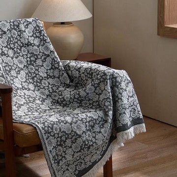 全棉中古風流蘇毯氛圍感沙發毛毯午睡披肩旅行蓋毯高級侘寂風批發