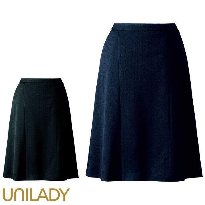 セミフレア スカート 事務服 U9021 レディース 家庭洗濯 無地 後ろゴム入り 受付 スーツ 制服 UNILADY 5号〜19号  LINEショッピング