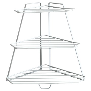 好物良品 三角多用途整理收納置物架 鐵製  21 x 21 x 26cm  白色  1個