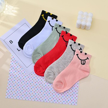 1/2童襪2雙入-吐舌頭-17-21cm-多色任選