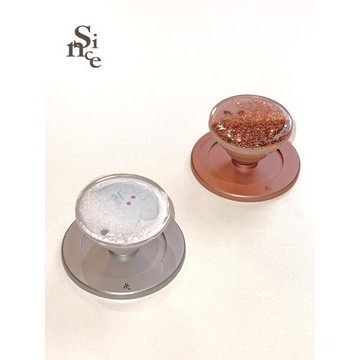 since正版原創橘粉流沙雪花平面圓形手機殼氣囊粘貼式支架磁吸