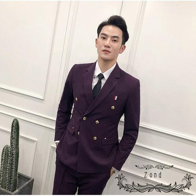 ダブルブレスト 8色入 スリムスーツ ジャケット ビジネス 韓国風 メンズ スーツ 入学式 フォーマル ジャケット 紳士 宴会 披露宴 通勤 面接 通販 Lineポイント最大get Lineショッピング