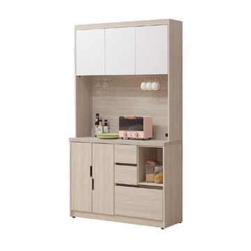 ASSARI-橫玫4尺餐櫃全組(寬120x深40x高198cm)