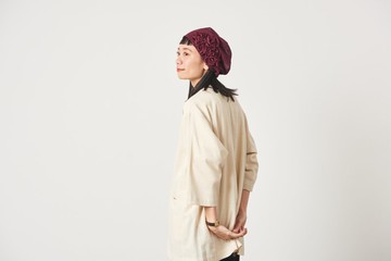 女士輕盈碎花網帽｜室內居家帽或春季戶外帽