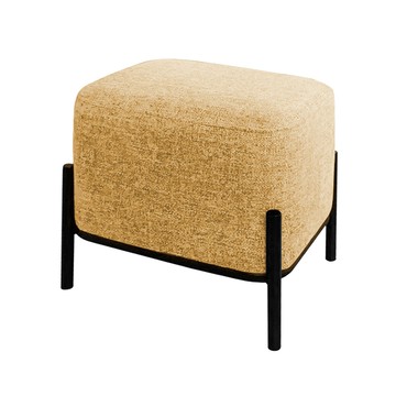 維克布面小方凳-多色可選(方型椅凳/矮凳/小椅子)鵝黃色