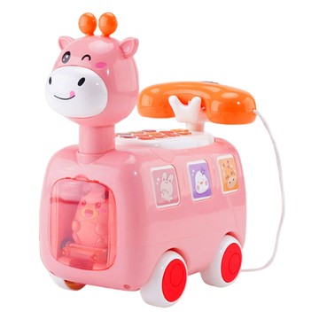 PLAYFUL TOYS 頑玩具 長頸鹿電話  1個  粉色