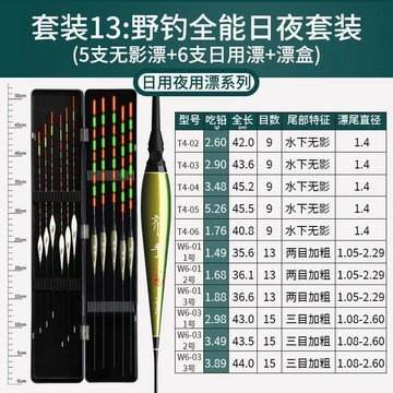 專業浮標 魚漂套組 高靈敏漂尾設計 訊號清楚穩定 夜光漂 電子浮漂 適合池釣溪釣野釣使用 多規格可選 搭配更有彈性