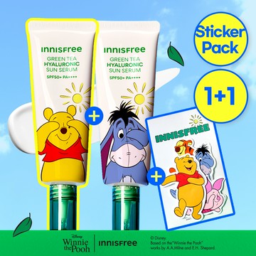 [DISNEY EDITION] INNISFREE Green Tea Hyaluronic Sun Serum 50ml 1+1 Set