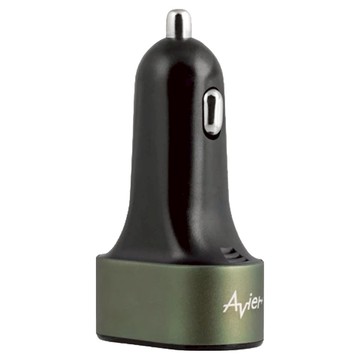 Avier COLOR MIX 42W 智能三孔車用充電器  USB-C PD 3.0 急速快充  三孔獨立電源  AVCCCA42  綠色