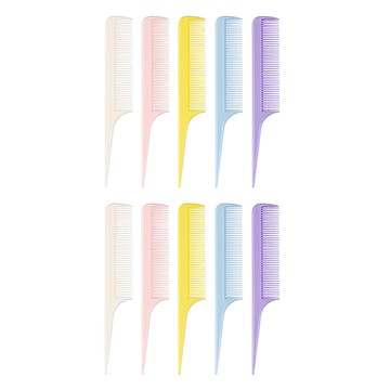 路易本 粉彩迷你尖尾梳 10入組  混合色  1組