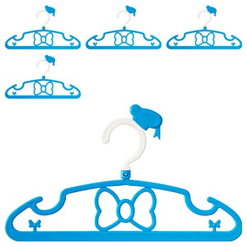 塑膠造型衣架 Set 5 台灣製造 晾曬/吊掛收納衣物  唐老鴨款  1組