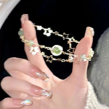 💖限時下訂💖和田钰命韵循环双层手串手链女小众设计ins风超仙气质闺蜜高级感 手鏈 女款手鏈