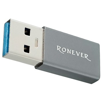 RONEVER Type-C to USB3.0轉接頭 PC-TU01 33 x 13 x 6mm  太空灰  1個  33mm