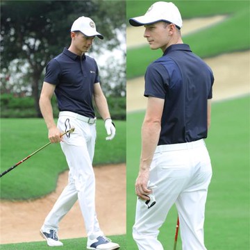 PGA 高爾夫服裝男士短袖T恤 彈力面料時尚男裝上衣速干透氣夏新品