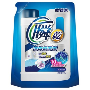 【史代新文具】妙管家 FQDB180 小蒼蘭瞬乾地板清潔劑補充包 (1800g/包)