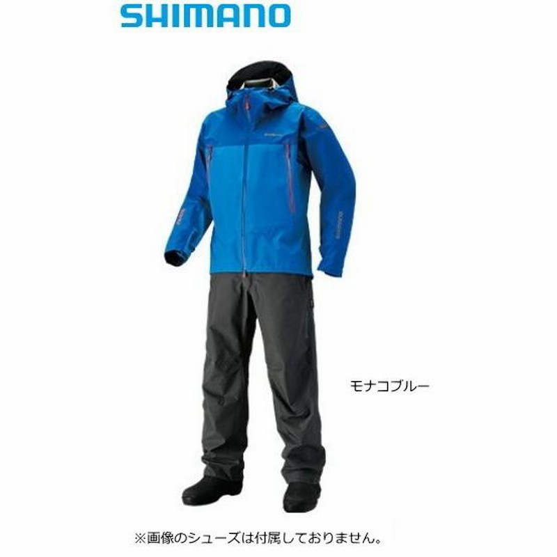 シマノ ゴアテックス (R) ベーシックスーツ RA-017R モナコブルー 4XL(5L) レインウェア (送料無料) (S01) (O01)  LINEショッピング