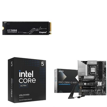 Intel 〈鈔省價〉U5 245KF+PRO Z890-S WIFI D5 +金士頓 KC3000 2TB PCIe 4.0 SSD