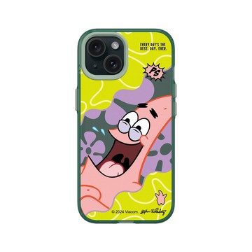 iPhone 15 Clear 憂墨綠 - 海綿寶寶 SpongeBob - 派大星哈哈哈