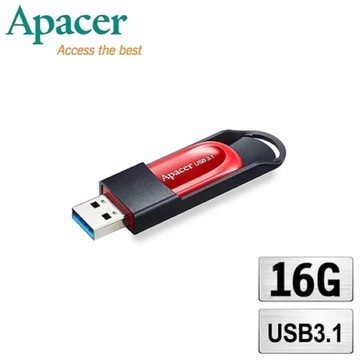Apacer 宇瞻 AH25A 16GB 流線飛梭碟 USB 3.1 隨身碟