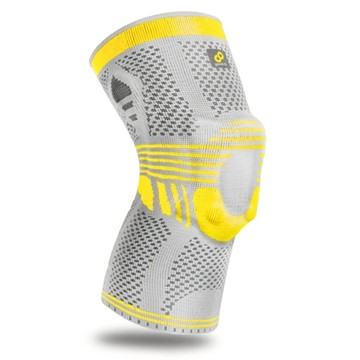 BRACOO 奔酷 全效透氣支撐護膝套 高階 KP41  灰色  M(41~47cm)  1個