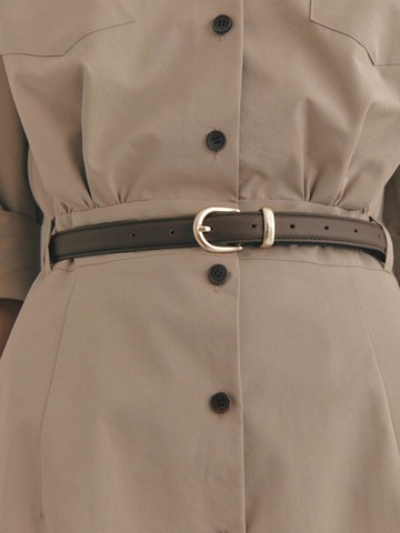 Leather Classic Symbol Belt [Black, Coco Brown]