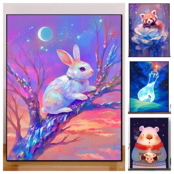 💛台灣現貨💛盒裝💛 新款5D鑽石畫 DIY鑽石貼畫 立體貼鑽畫 新年鑽貼 水鑽 手工點鑽畫 滿鑽 大幅 手作 黏鑽畫