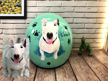 手繪瘋 客製化 狗狗 貓貓 安全帽 彩繪 紀念 禮物 生日 情人節