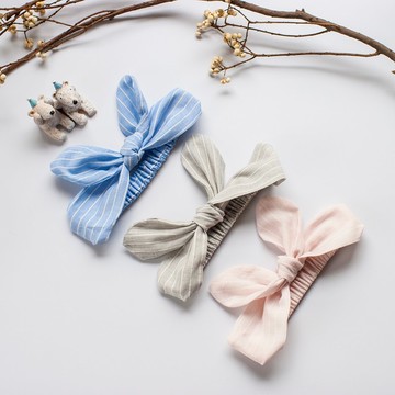 my little star 職人手作 空氣感100%有機棉髮帶(親子款)