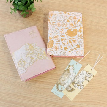 Pinkoi限定貓之日 Cat Art Collection 書套與書籤套組 sleeping