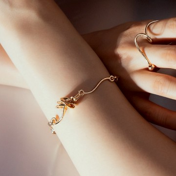 【BONNY&READ飾品】[B&R設計款] 自由段落手鍊 / 金色 | 附品牌專屬包裝袋 獨家設計 手鍊