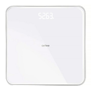 atflee T3 數位 LED 電子體重計  強化玻璃+ABS  最大測量重量 180kg  附2顆電池  M89050  白色  1個