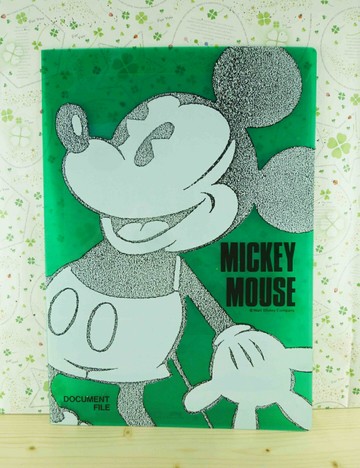 【震撼精品百貨】Micky Mouse 米奇/米妮  分類掀開夾-米奇全身-綠色底 震撼日式精品百貨