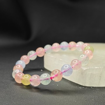 摩根石 巴西 8.5mm 手串 天然水晶 Morganite